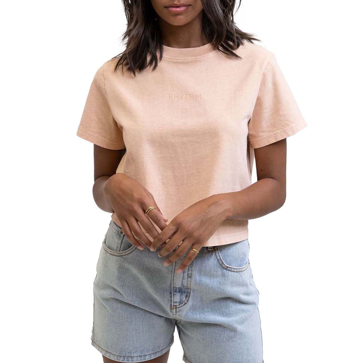 Rhythm Vintage Cropped T-Shirt - Women's Washed Blush
