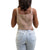 Rhythm Lila Knitted Cropped Top - Women's Mocha