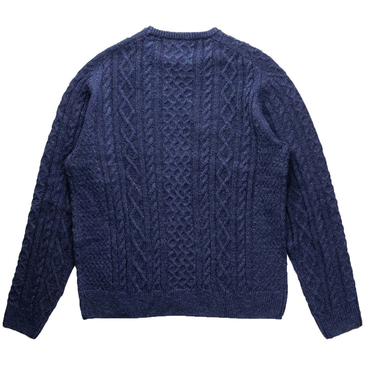 Rhythm Mohair Fisherman's Knit Sweater - Men's Deep Blue
