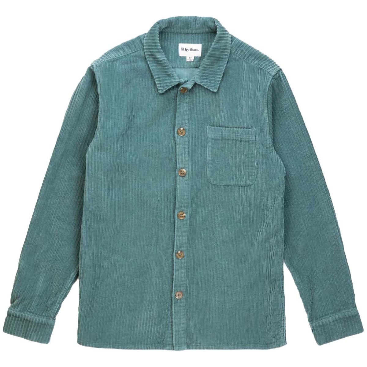 Rhythm Corduroy Long Sleeve Shirt - Men's Sea Green