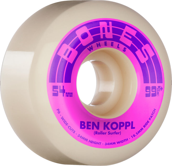 Bones Koppl Rollersurfer STF Wide-Cut 99a V6 Skateboard Wheels