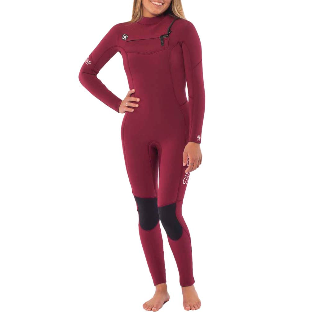 Sisstrevolution 5/4 7 Seas Chest Zip Wetsuit - Women's Wine