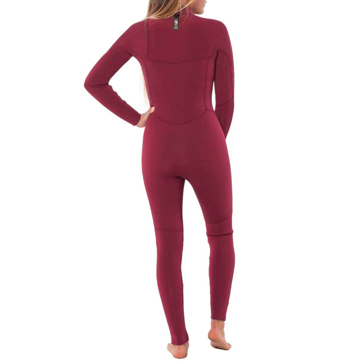 Sisstrevolution 5/4 7 Seas Chest Zip Wetsuit - Women's Wine