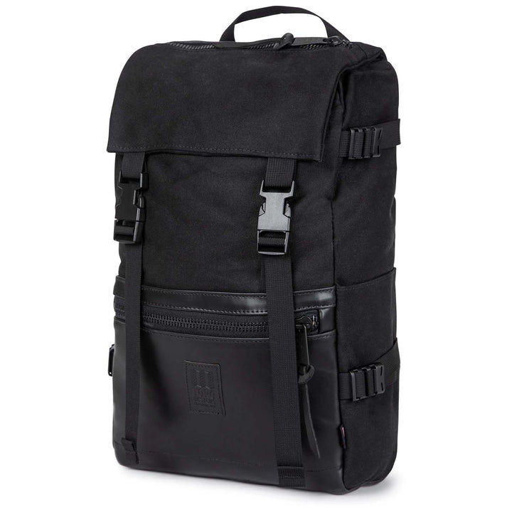 Topo Designs Rover Backpack-Heritage Canvas Black Canvas/Black Leather