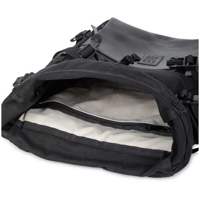 Topo Designs Rover Backpack-Heritage Canvas Black Canvas/Black Leather
