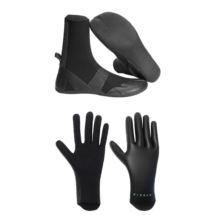 Vissla 3mm High Seas Split Toe Wetsuit Boots + 1.5mm High Seas Wetsuit Gloves