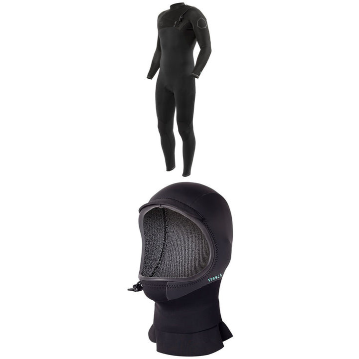 Vissla 4/3 High Seas II Chest Zip Wetsuit + 3mm North Seas Wetsuit Hood
