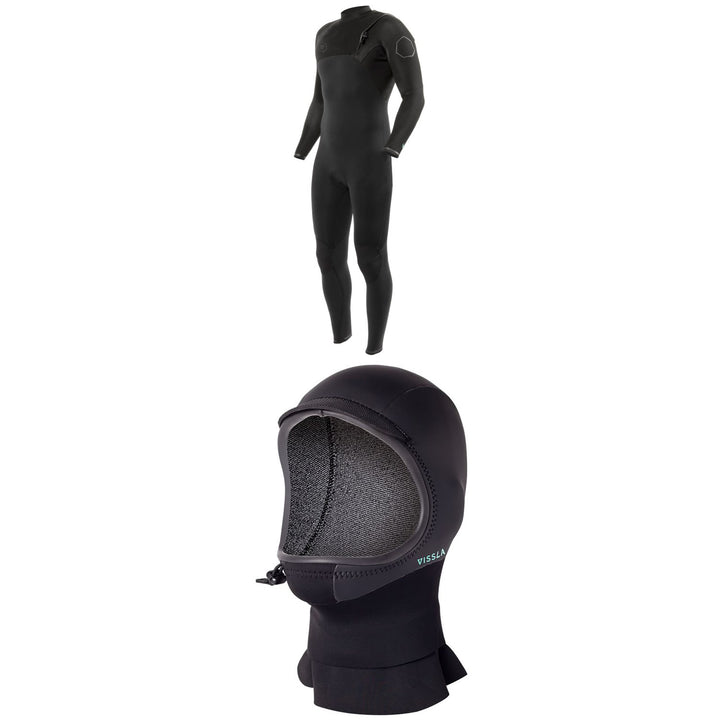 Vissla 4/3 High Seas II No Zip Wetsuit + 3mm North Seas Wetsuit Hood