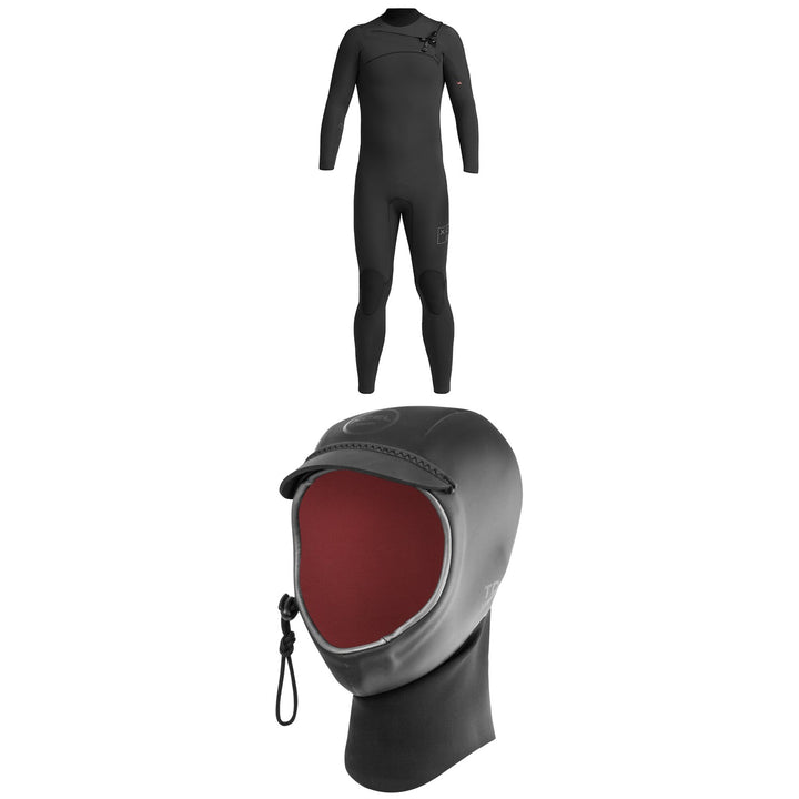 XCEL 4/3 Comp X Chest Zip Wetsuit + 2mm Drylock Wetsuit Hood