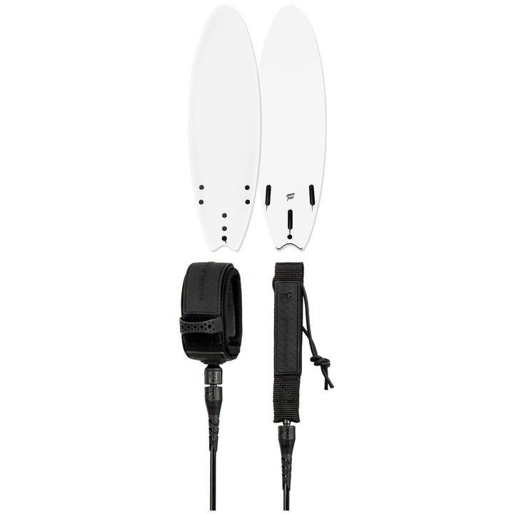 Catch Surf Blank Series 6'6" Fish - Tri Fin Surfboard + Creatures of Leisure Pro 7' Surf Leash
