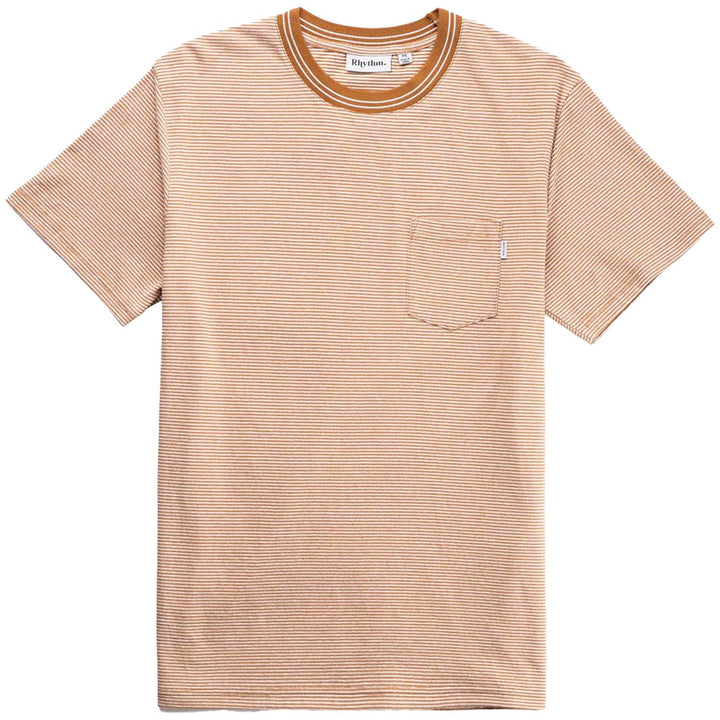 Rhythm Everyday Stripe Short-Sleeve T-Shirt - Men's Ginger