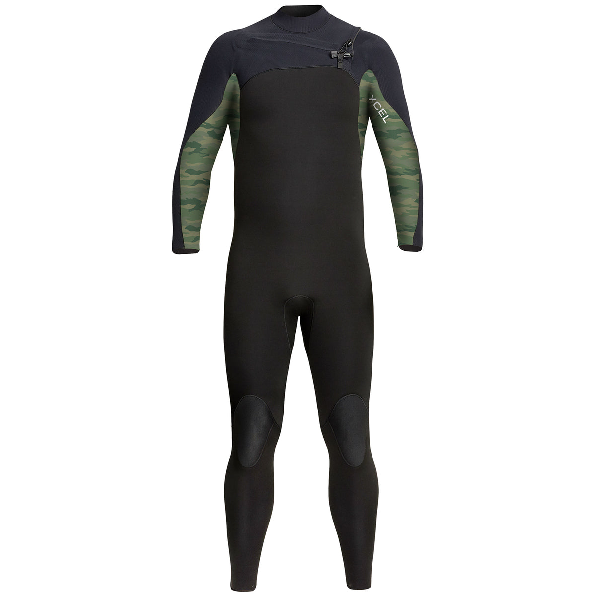 XCEL 4/3 Phoenix Chest Zip Wetsuit Black/Green Camo
