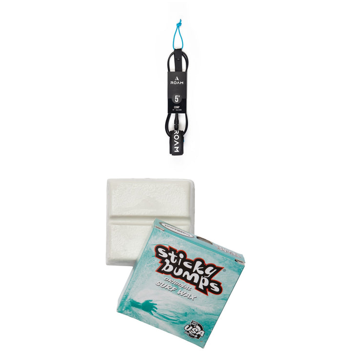 Roam Comp 5' Leash + Sticky Bumps Basecoat Wax + Easy Grip Wax Comb