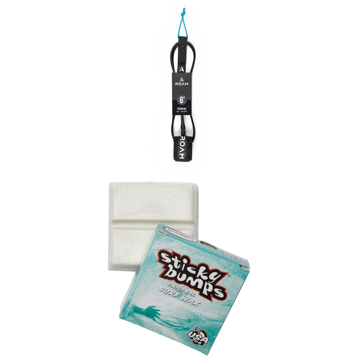 Roam Premium 6' Leash + Sticky Bumps Basecoat Wax