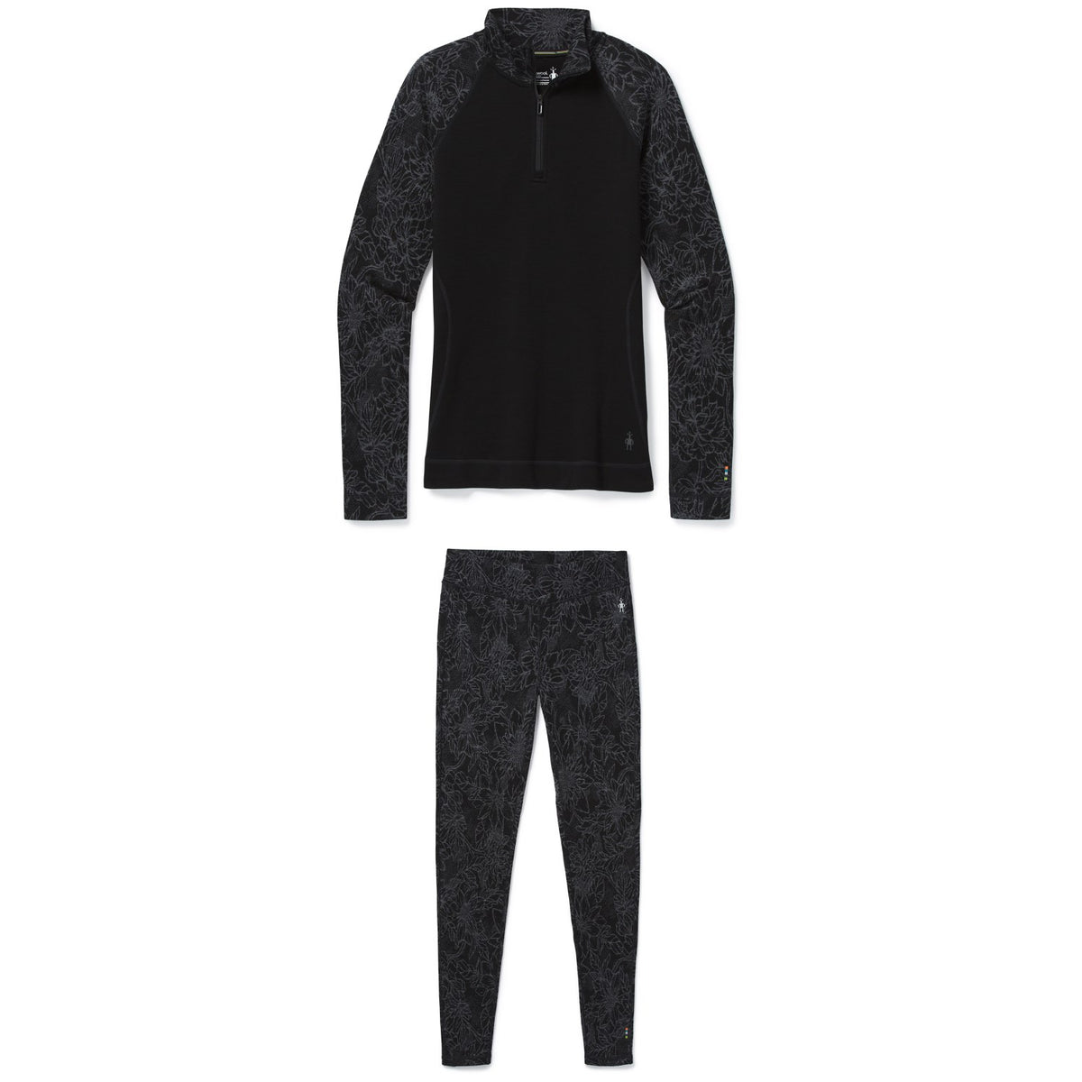 Smartwool Merino 250 Baselayer Pattern 1/4 Zip Top + Bottoms - Women's