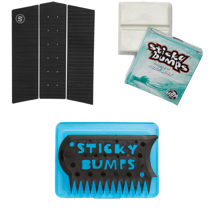 Sympl Supply Co Nº8 Front Traction Pad + Sticky Bumps Basecoat Wax + Wax Comb & Box