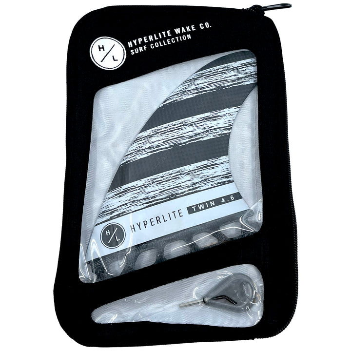 Hyperlite 4.6 Carbon Surf Twin Fin Set with Key