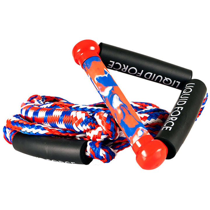 Liquid Force Learn To Surf 8" Handle Surf Rope Red/White/Blue