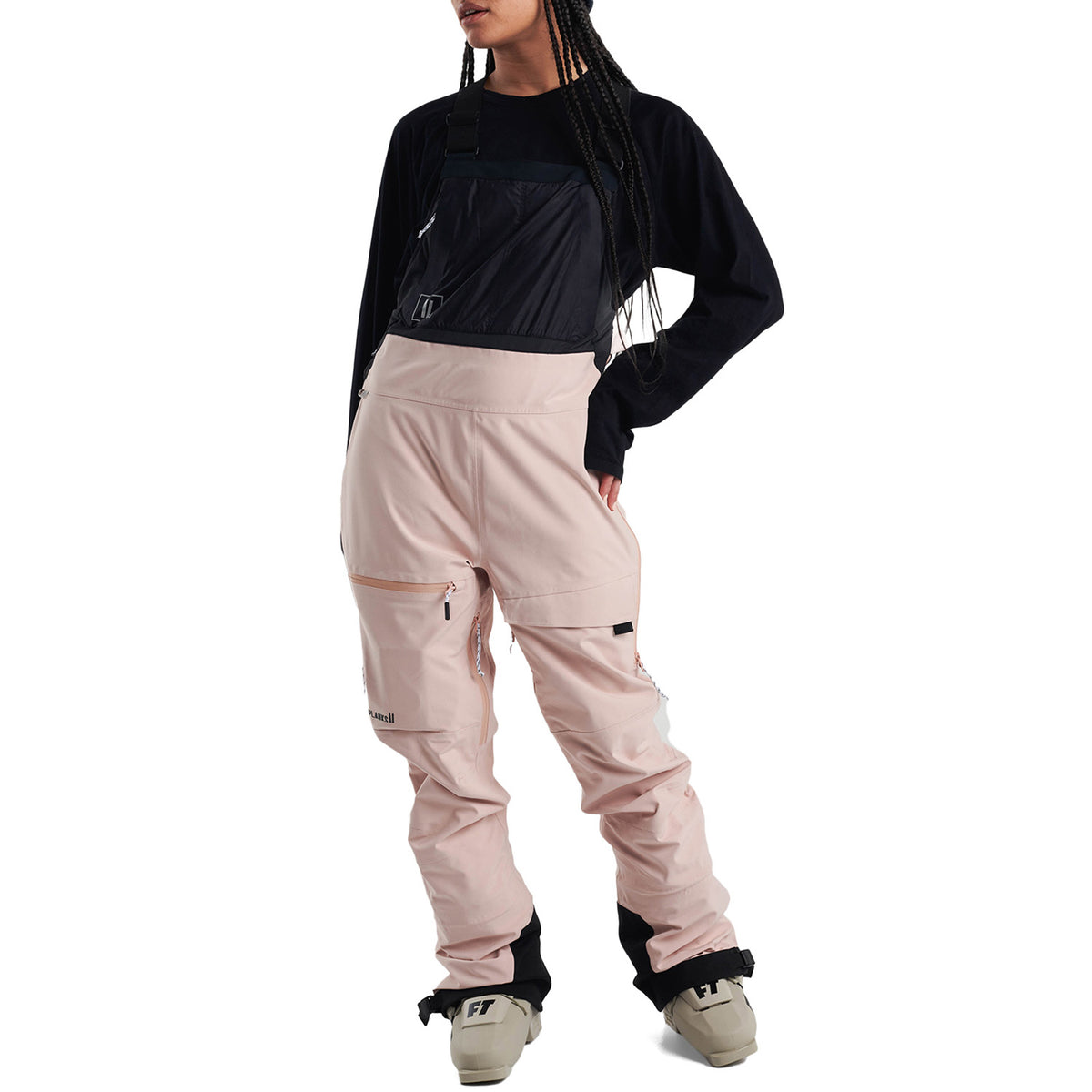 Planks Roamer 3L Shell Bib Pants - Women's Powder Pink