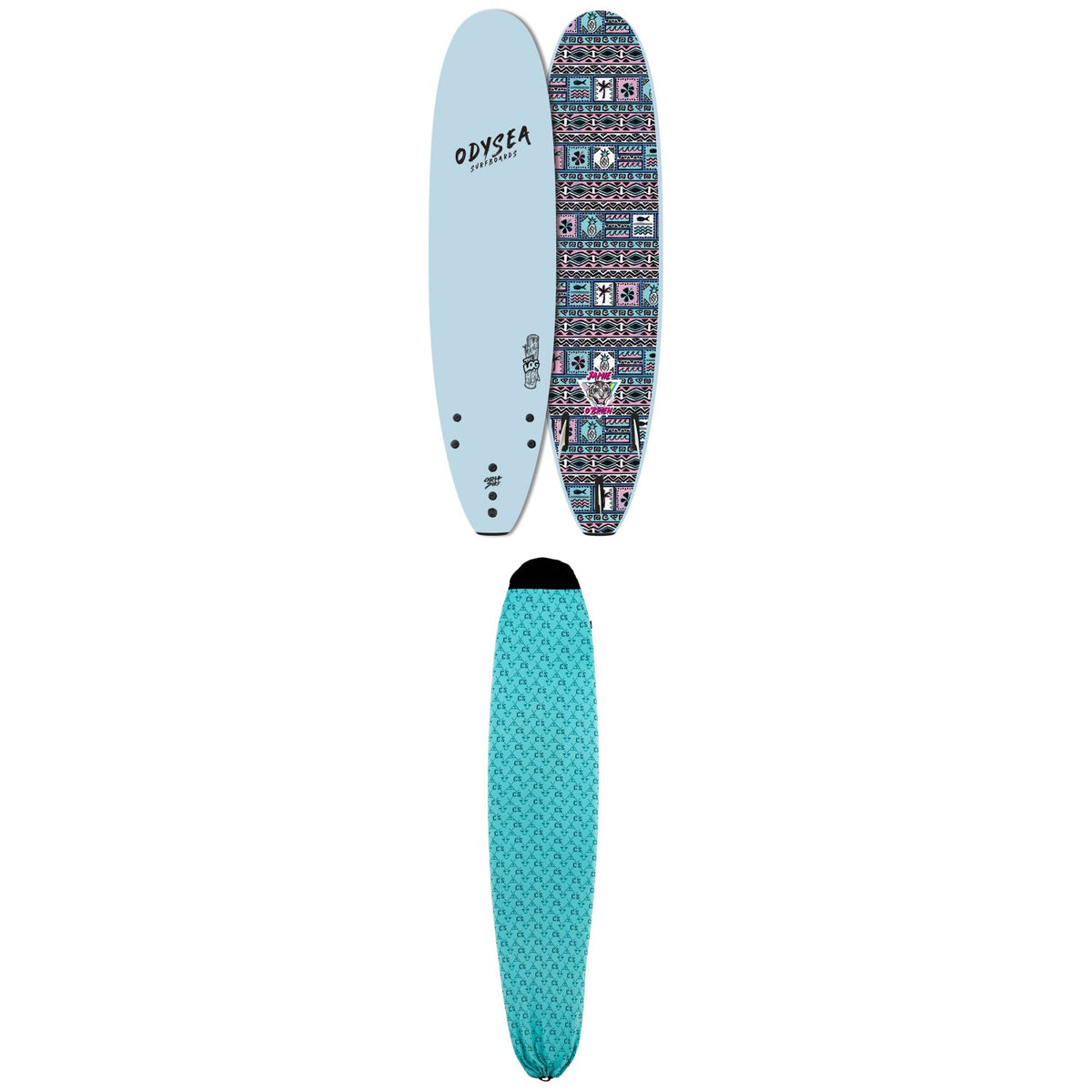 Catch Surf Odysea 8'0" Log x Jamie O'Brien Surfboard + 8ft Board Sock