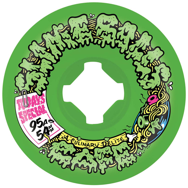 Santa Cruz Slime Balls Double Take Cafe Vomit Mini Green Black 95a Skateboard Wheels
