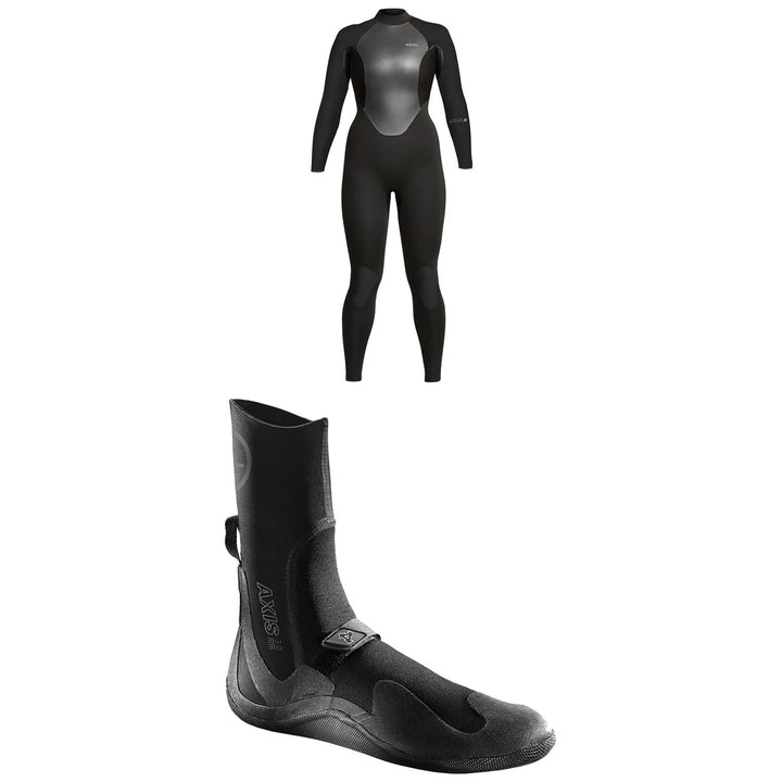 XCEL 4/3 Axis X Back Zip Wetsuit - Women's + 3mm Axis Round Toe Wetsuit Boots