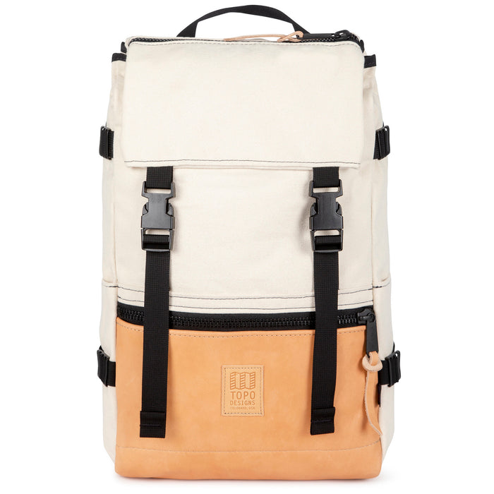 Topo Designs Rover Backpack-Heritage Canvas Natural Canvas/Veg Tan Leather