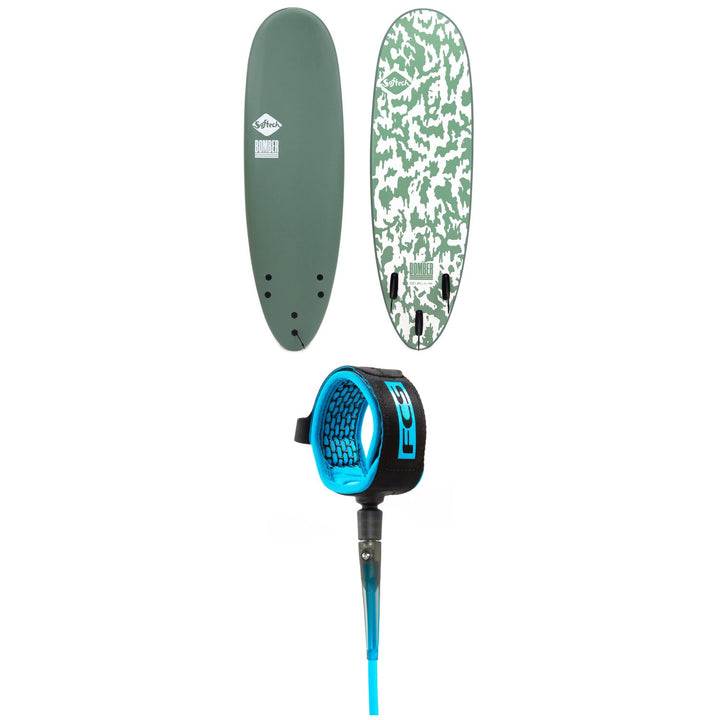 Softech Bomber FCS II 6'10" Surfboard + FCS 7' All Around Essential Leash