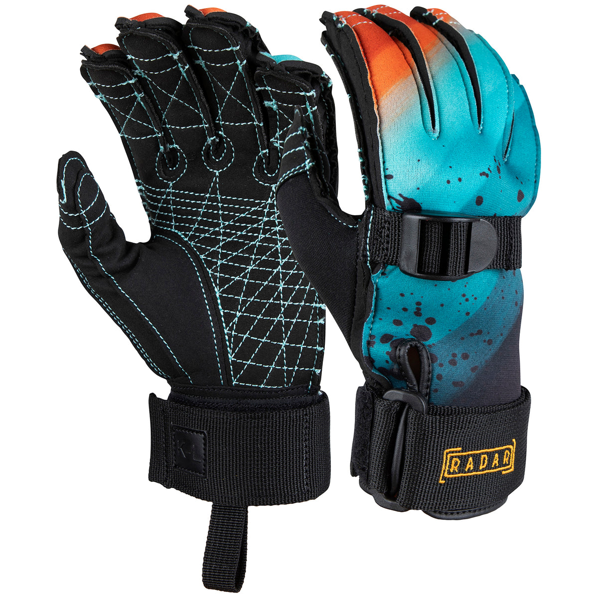 Radar TRA Inside-Out Water Ski Gloves - Kids' Aqua Splash