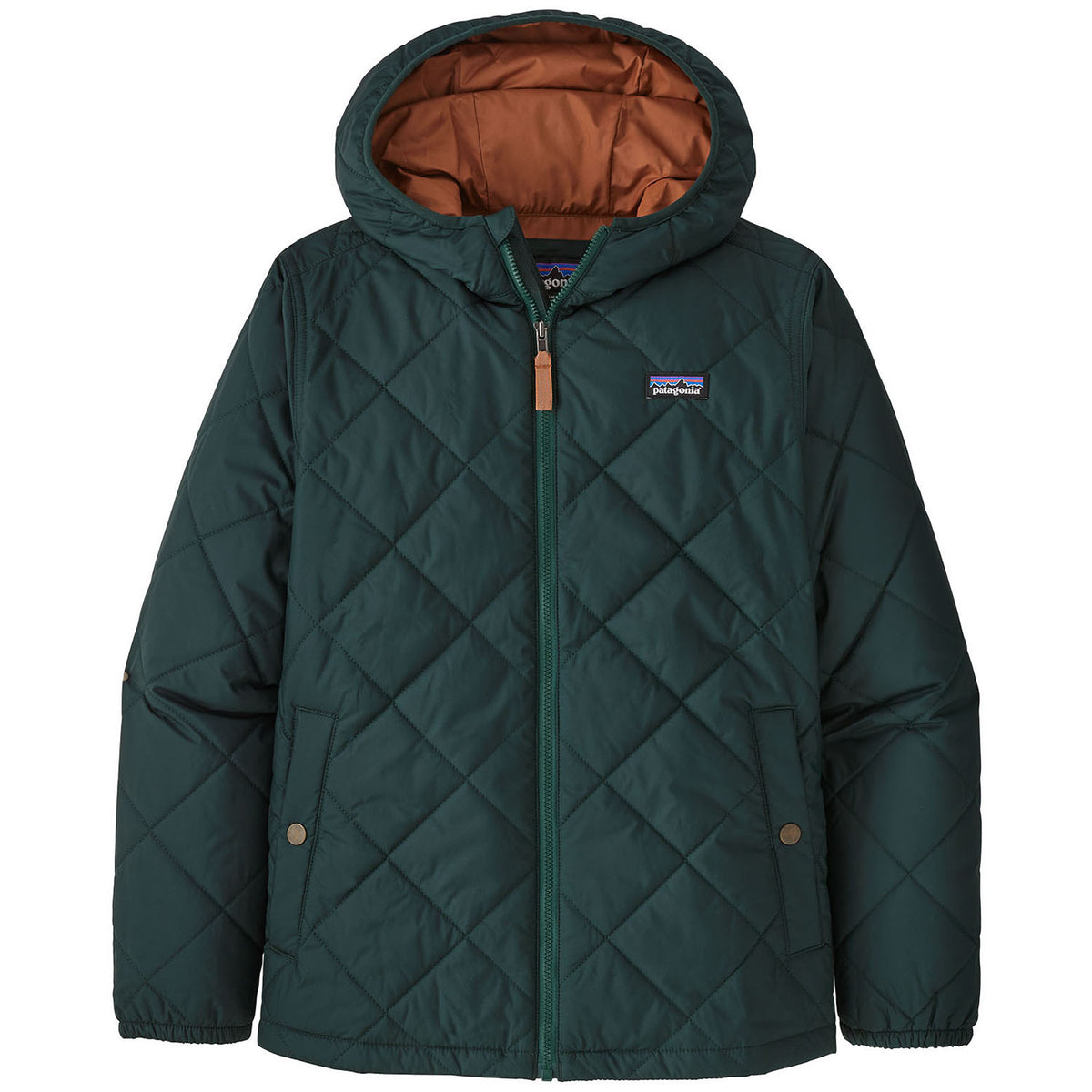 Patagonia Diamond Quilt Hoodie - Boys' Northern Green
