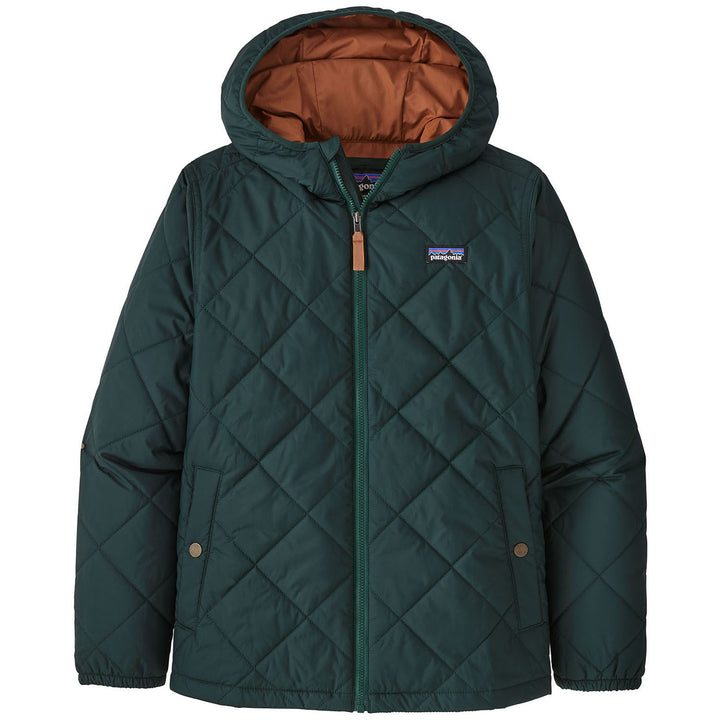 Patagonia Diamond Quilt Hoodie - Boys' Northern Green