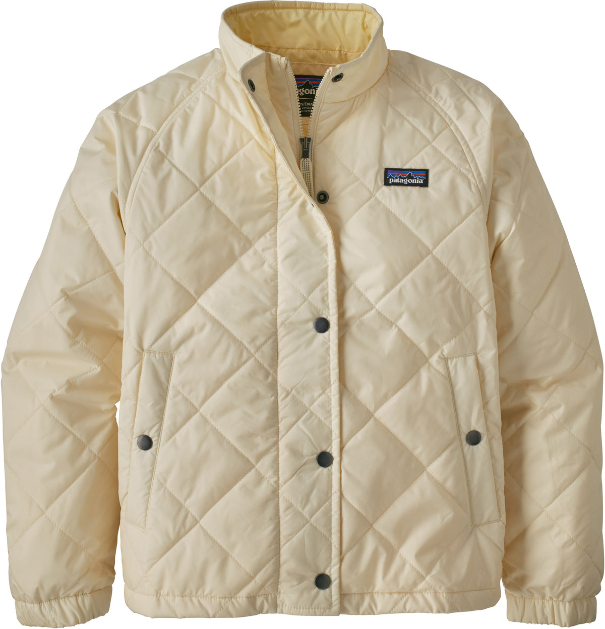 Patagonia Diamond Quilt Hoodie - Girls' Warm White