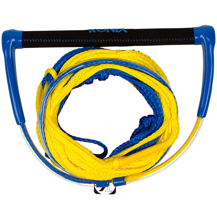 Ronix Combo 2.0 Hide Grip Wakeboard Handle + 65 ft Mainline Blue/Yellow