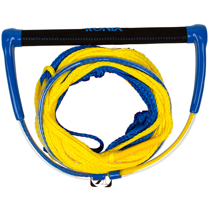 Ronix Combo 2.0 Hide Grip Wakeboard Handle + 65 ft Mainline Blue/Yellow