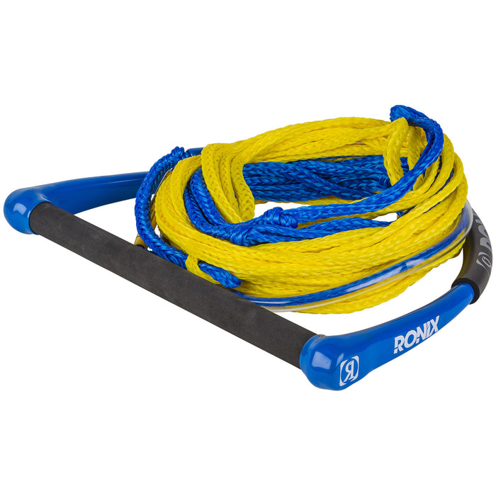 Ronix Combo 2.0 Hide Grip Wakeboard Handle + 65 ft Mainline Blue/Yellow