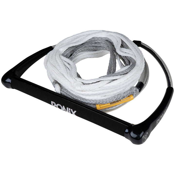 Ronix Combo 2.0 Hide Grip Wakeboard Handle + 65 ft Mainline Grey/White