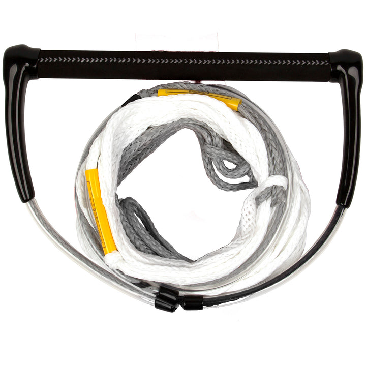 Ronix Combo 2.0 Hide Grip Wakeboard Handle + 65 ft Mainline Grey/White