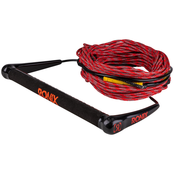 Ronix Combo 4.0 Hide Stich Grip Wakeboard Handle + 75 ft Solin Rope Red