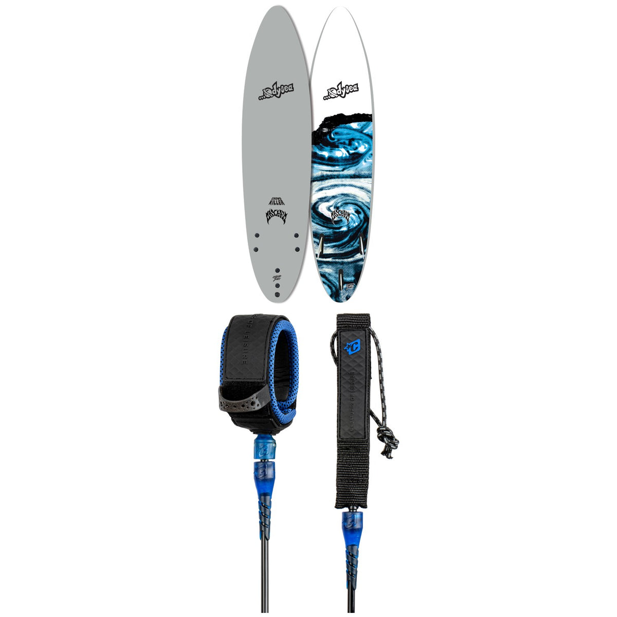 Catch Surf Odysea x Lost Crowd Killer 7'2 Surfboard + Creatures of Leisure Pro 7' Surf Leash