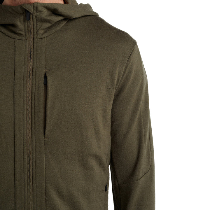 Icebreaker Quantum III Long Sleeve Zip Hoodie - Men's Loden