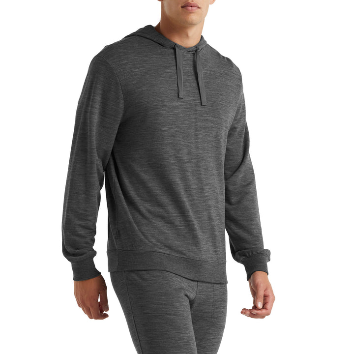 Icebreaker Shifter Long Sleeve Hoodie - Men's Gritstone Heather