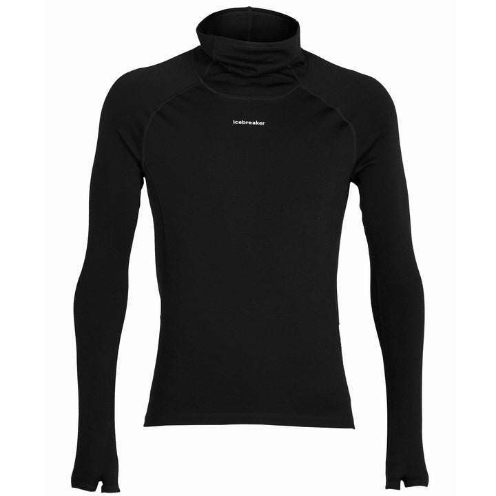 Icebreaker Merino Long Sleeve Roll Neck Top - Men's Black
