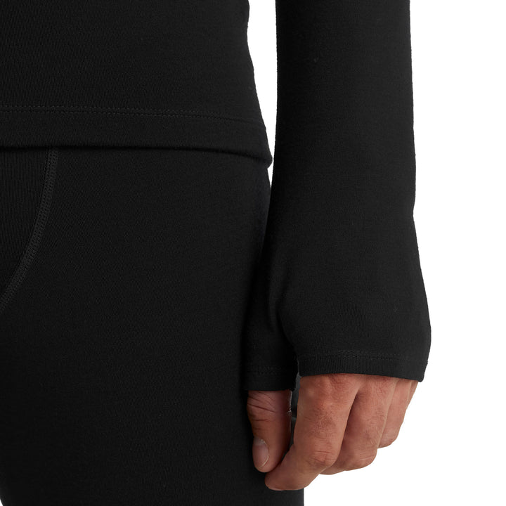 Icebreaker Merino Long Sleeve Roll Neck Top - Men's Black