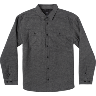 RVCA Husker Quilted Flannel Shirt - Men's Black Marle
