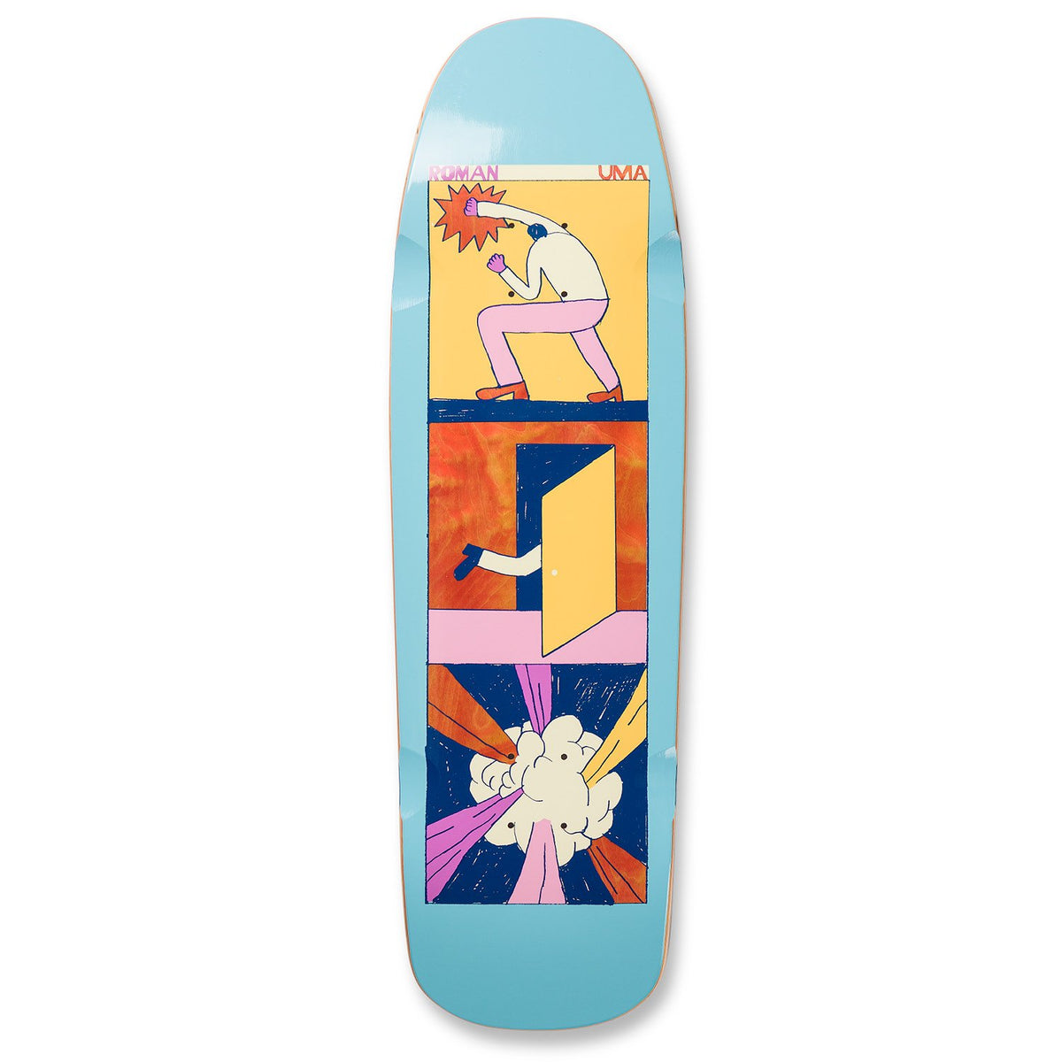 Uma Landsleds Punch And Run Shaped 9.25 Skateboard Deck