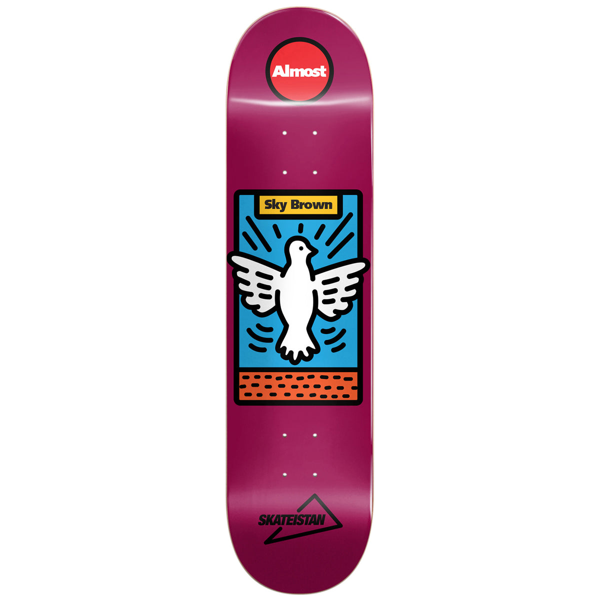 Almost Skateistan Sky High Wine R7 8.0 Skateboard Deck