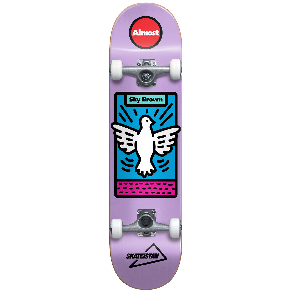 Almost Skateistan Sky High Purple R7 7.5 Skateboard Deck