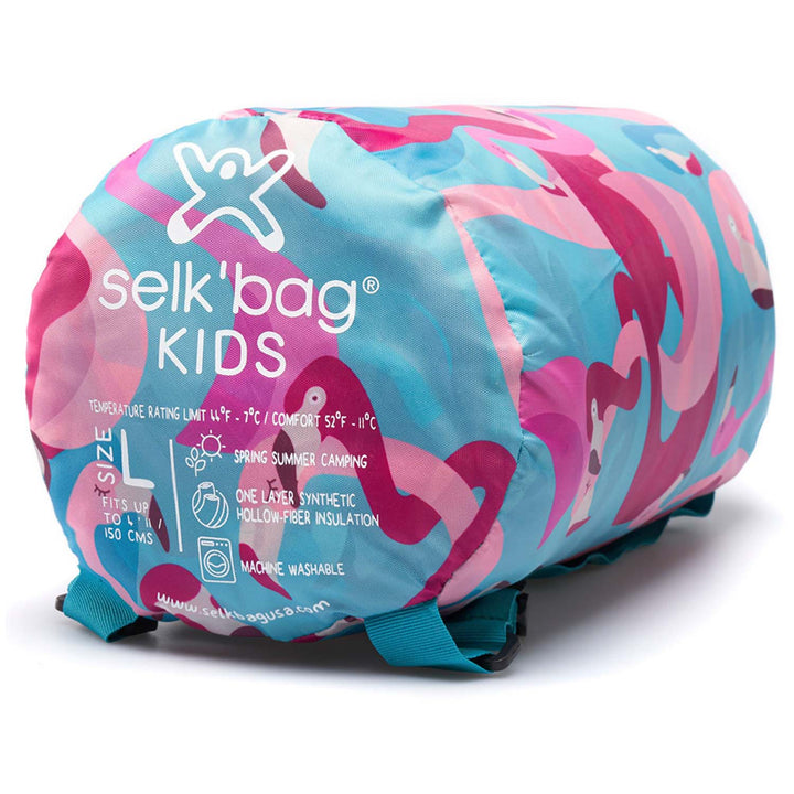 Selk'bag Kids Recycled Sleeping Bag - Kids' Flamingo