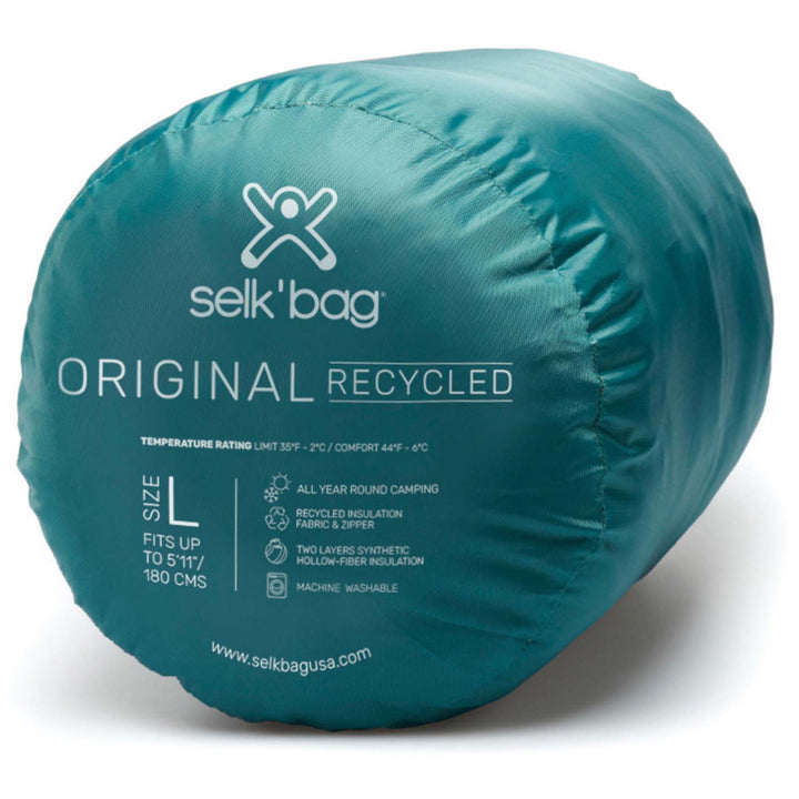 Selk'bag Original Recycled Sleeping Bag Green Ice