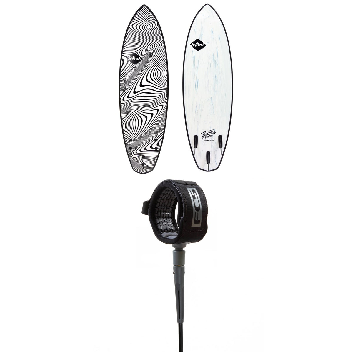 Softech Toledo Wildfire FCS II 5'11" Surfboard + FCS 6' All Around Essential Leash